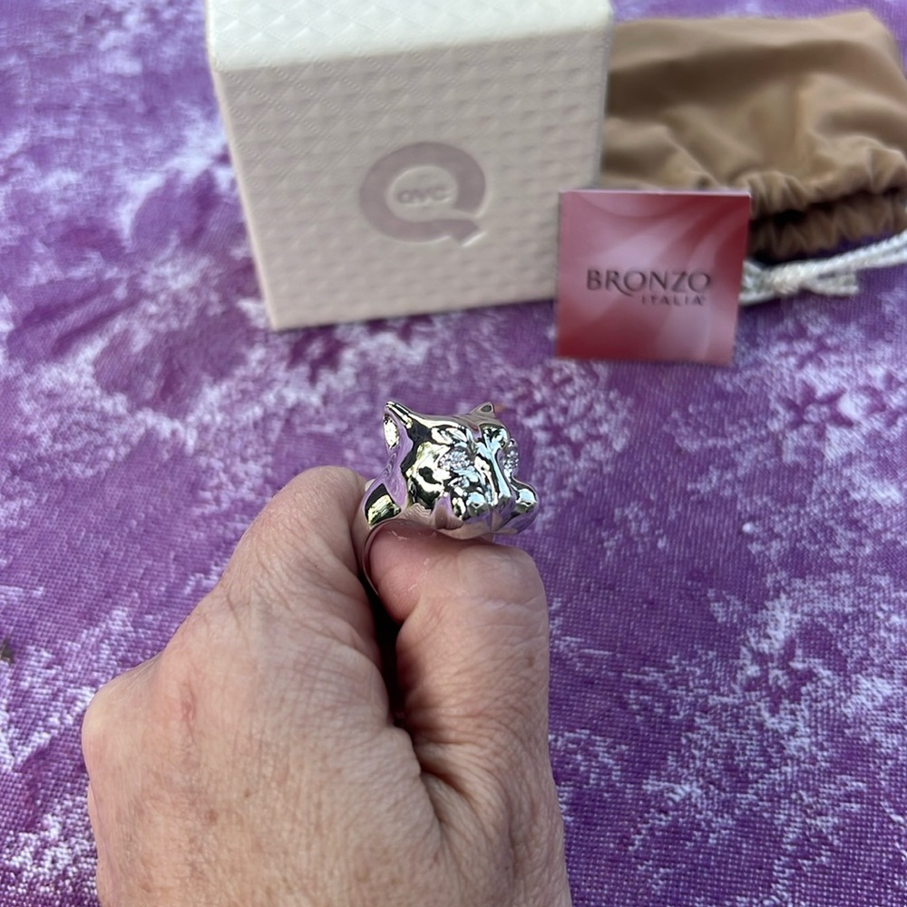 MILOR Italy Silver Panther Ring, size 11